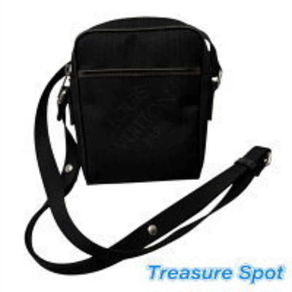 Louis Vuitton Citadan Damier Juan Shoulder Bag Black - Picture 1 of 6